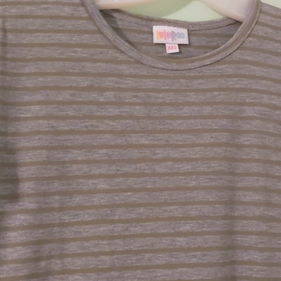 LuLaRoe Maria - Gray with green stripe - NWT - XXS - Picture 2 of 3